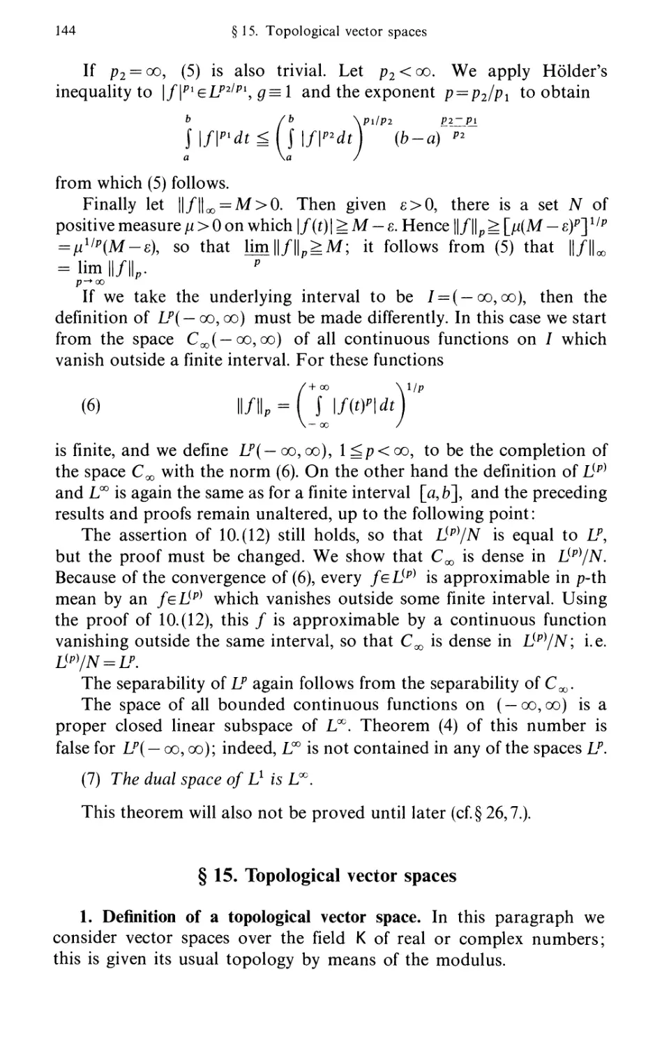 §15. Topological vector spaces