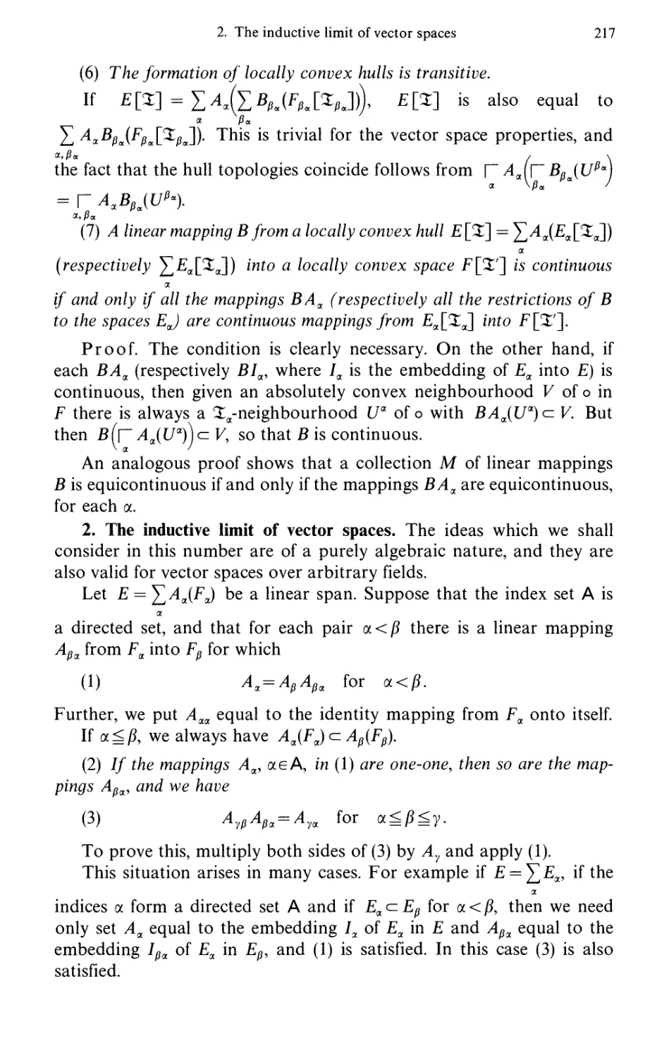 2. The inductive limit of vector spaces