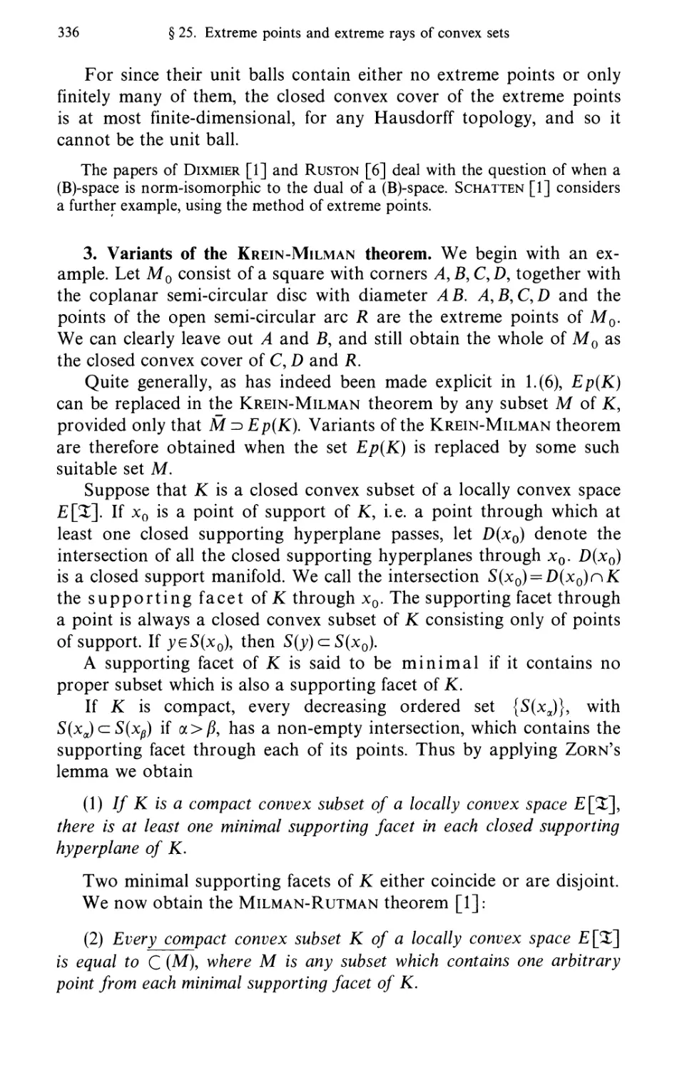 3. Variants of the Krein-Milman theorem
