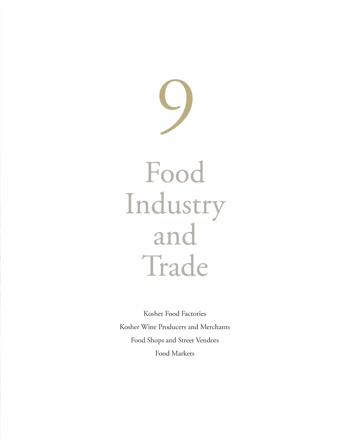 9 Food Industry and Trade