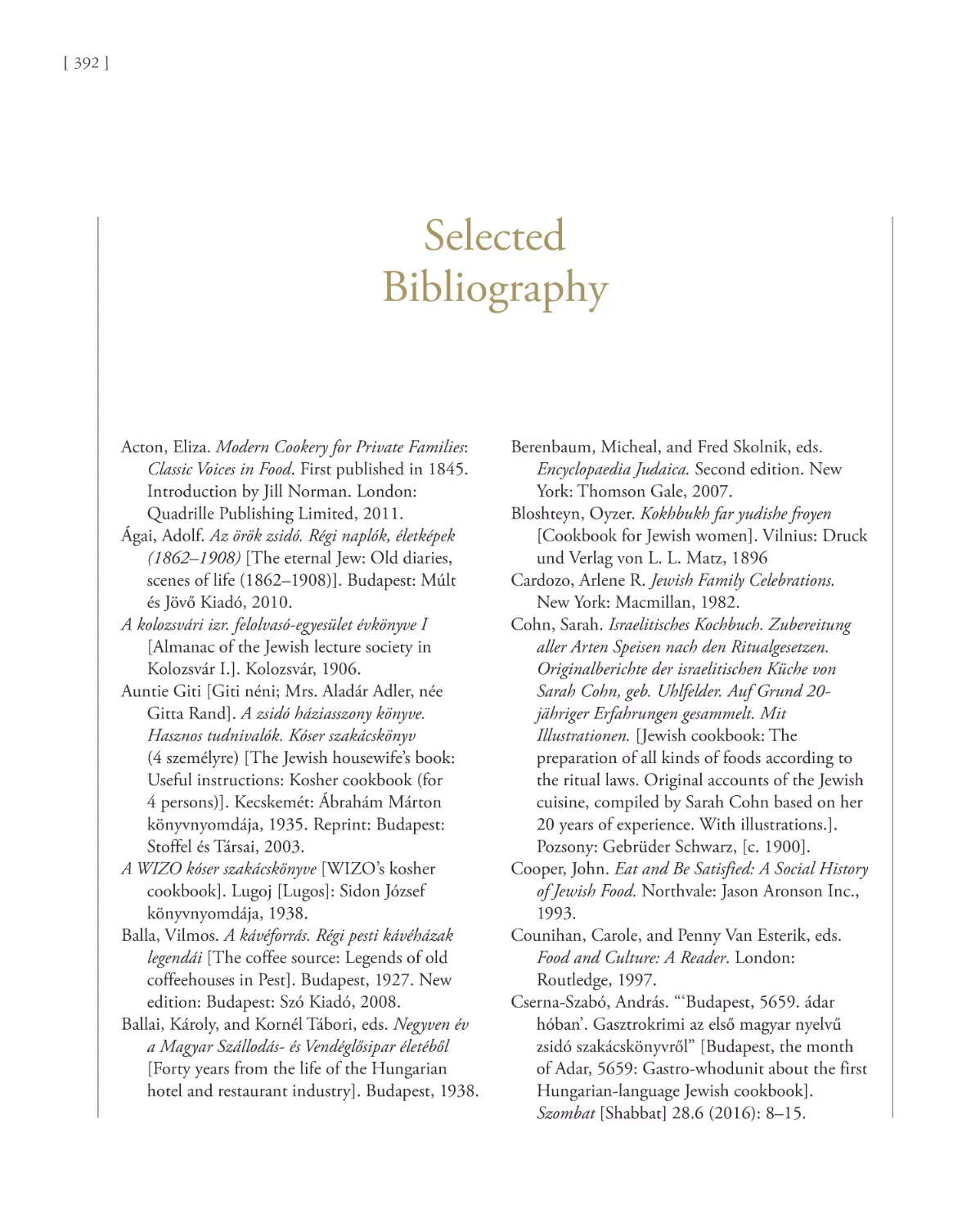 Selected Bibliography