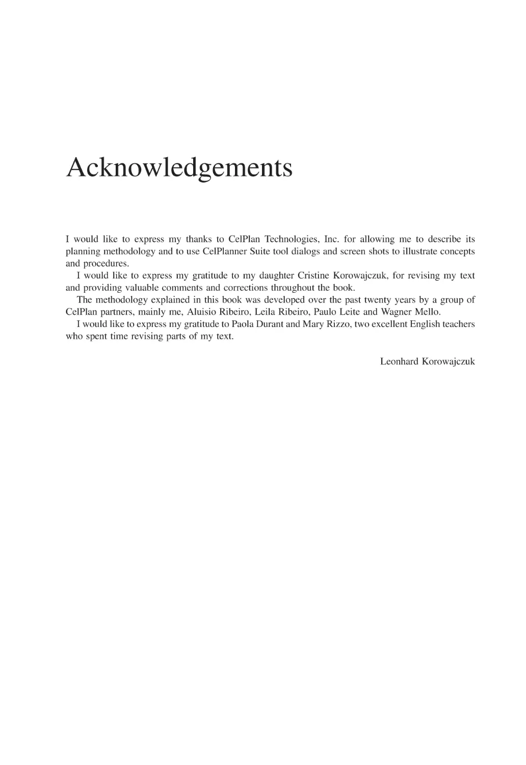 Acknowledgements