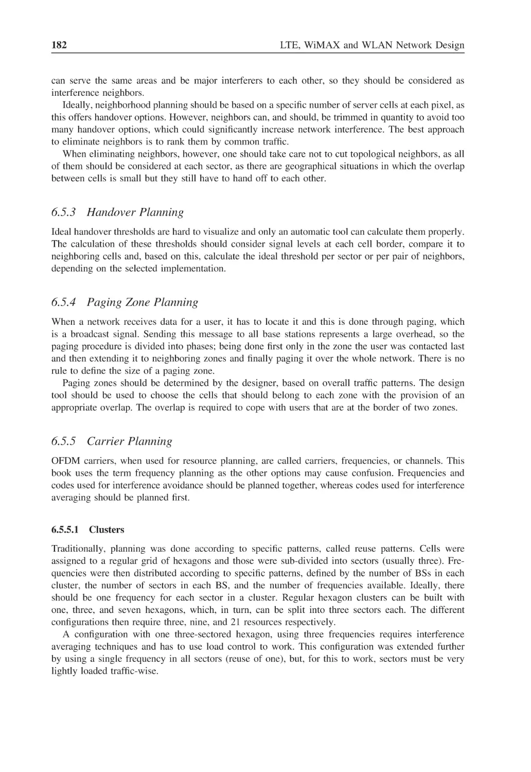 6.5.3 Handover Planning
6.5.4 Paging Zone Planning
6.5.5 Carrier Planning