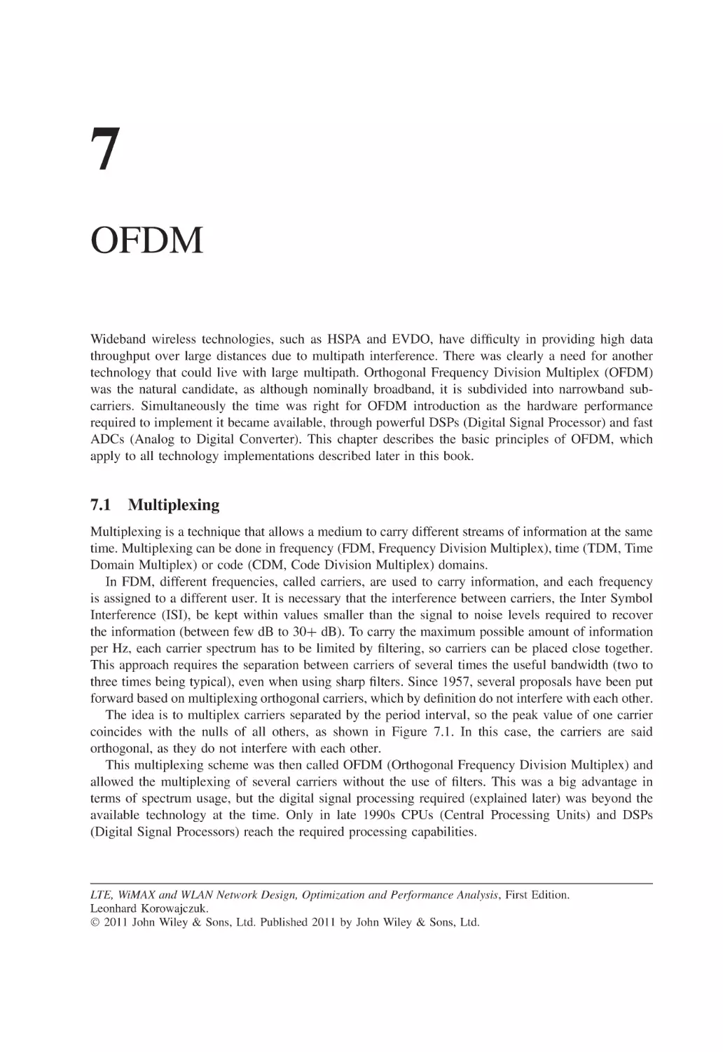 7 OFDM
7.1 Multiplexing