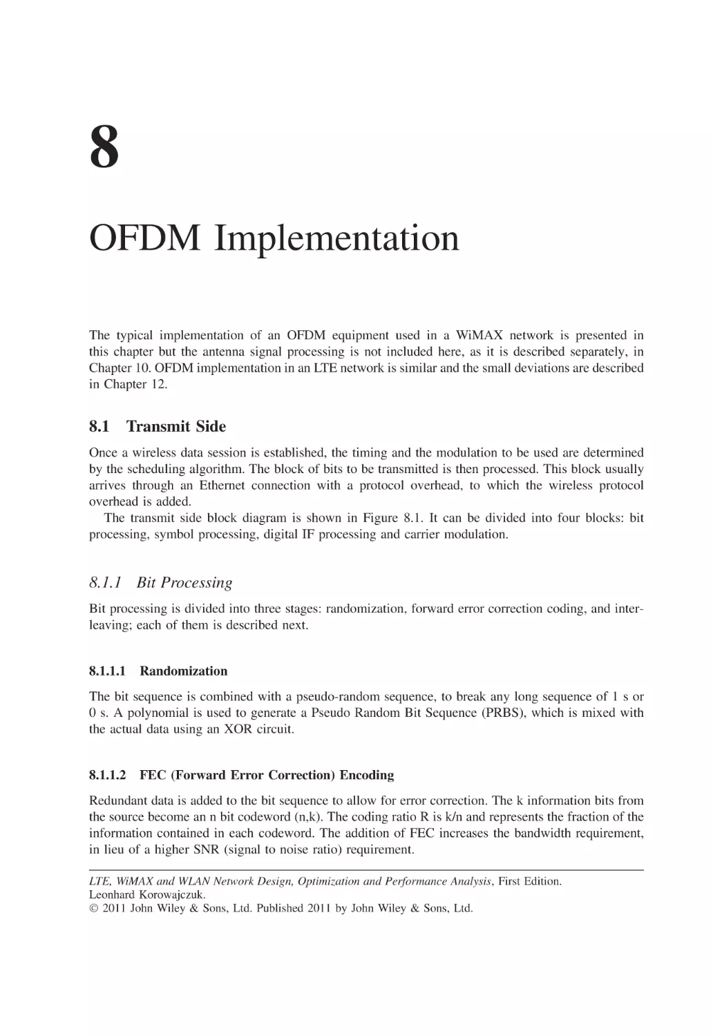 8 OFDM Implementation
8.1 Transmit Side
8.1.1 Bit Processing