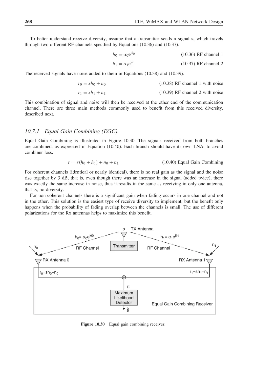 10.7.1 Equal Gain Combining (EGC)