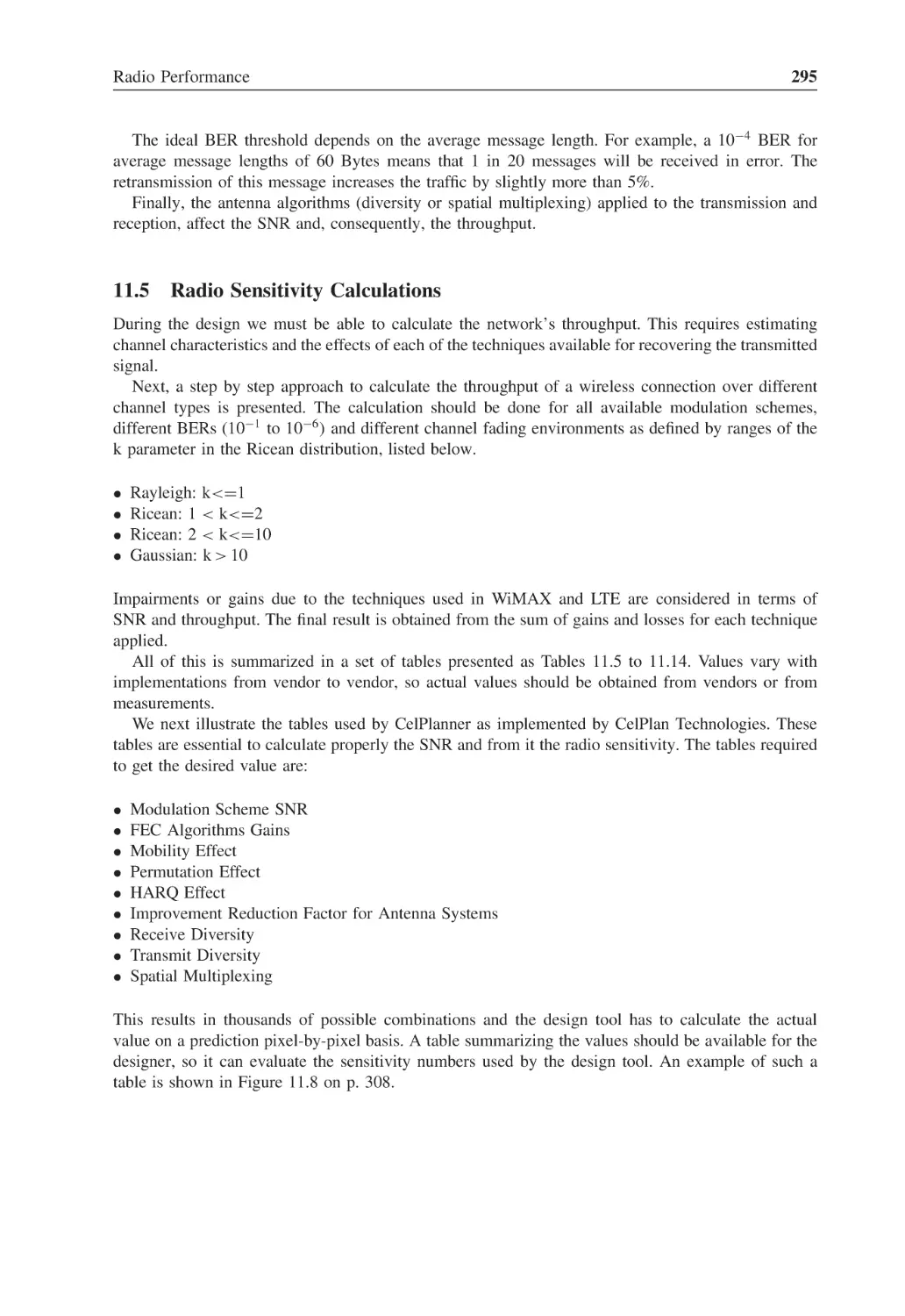 11.5 Radio Sensitivity Calculations