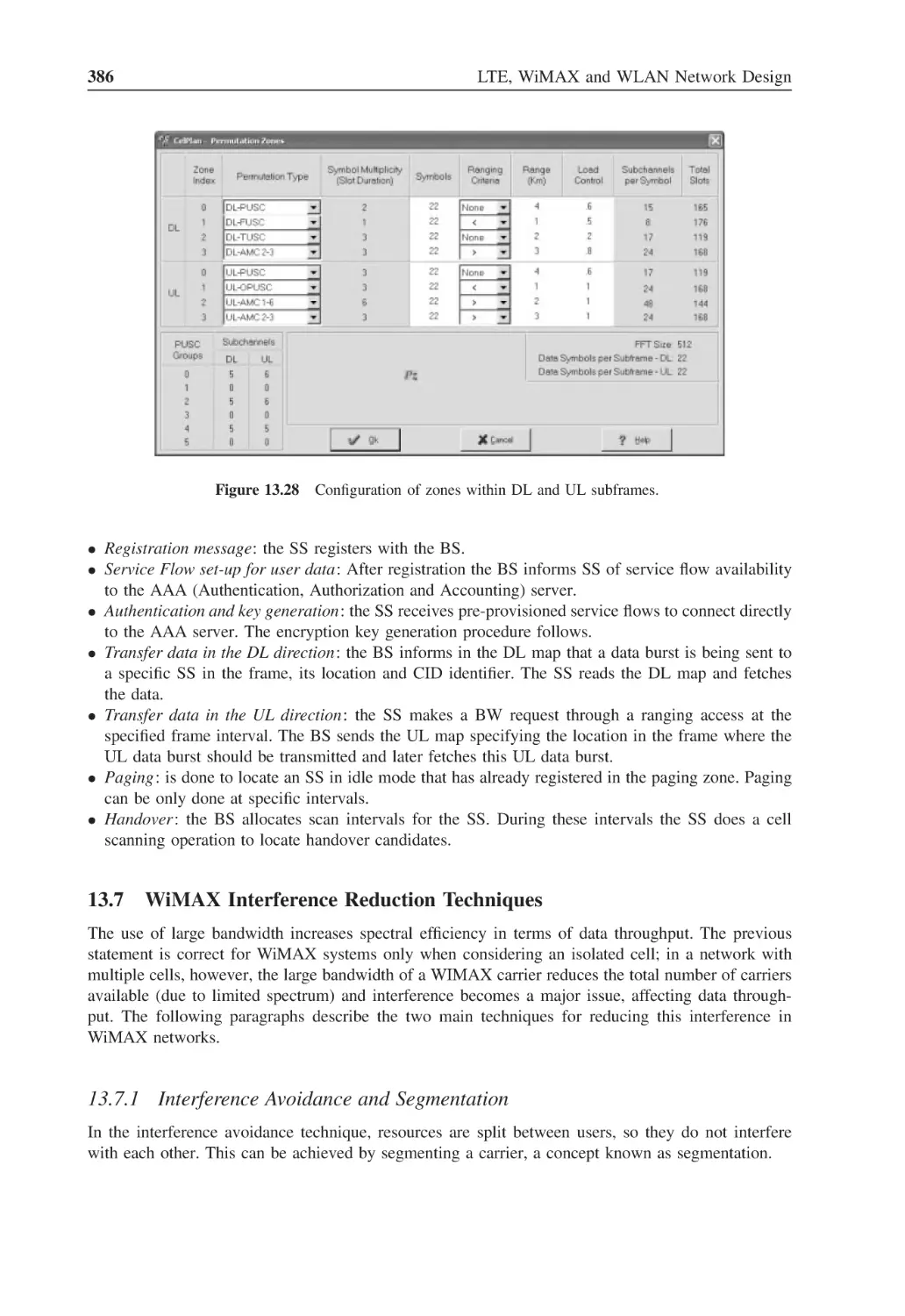 13.7 WiMAX Interference Reduction Techniques
13.7.1 Interference Avoidance and Segmentation