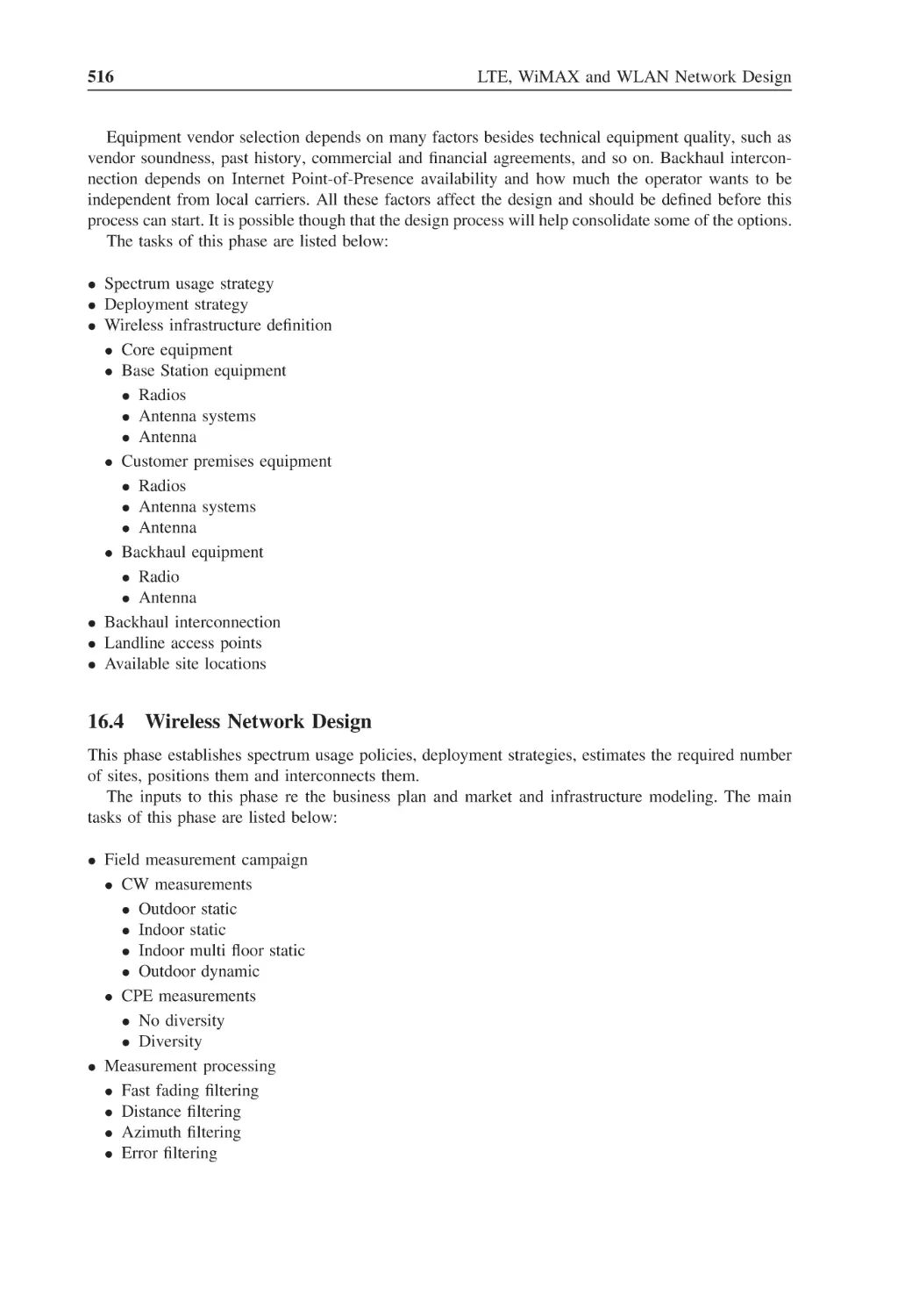 16.4 Wireless Network Design