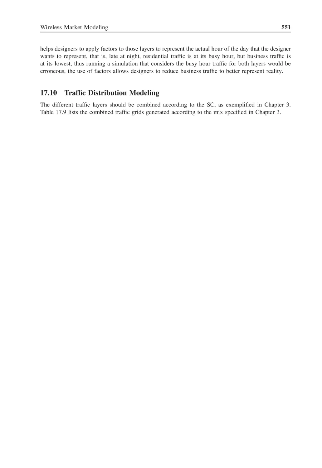 17.10 Traffic Distribution Modeling