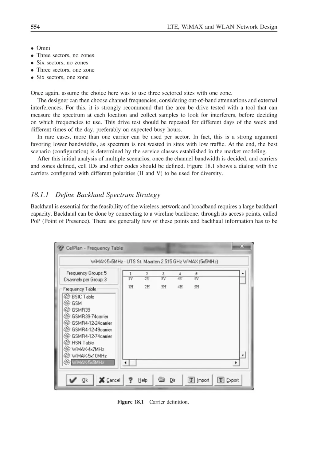 18.1.1 Define Backhaul Spectrum Strategy