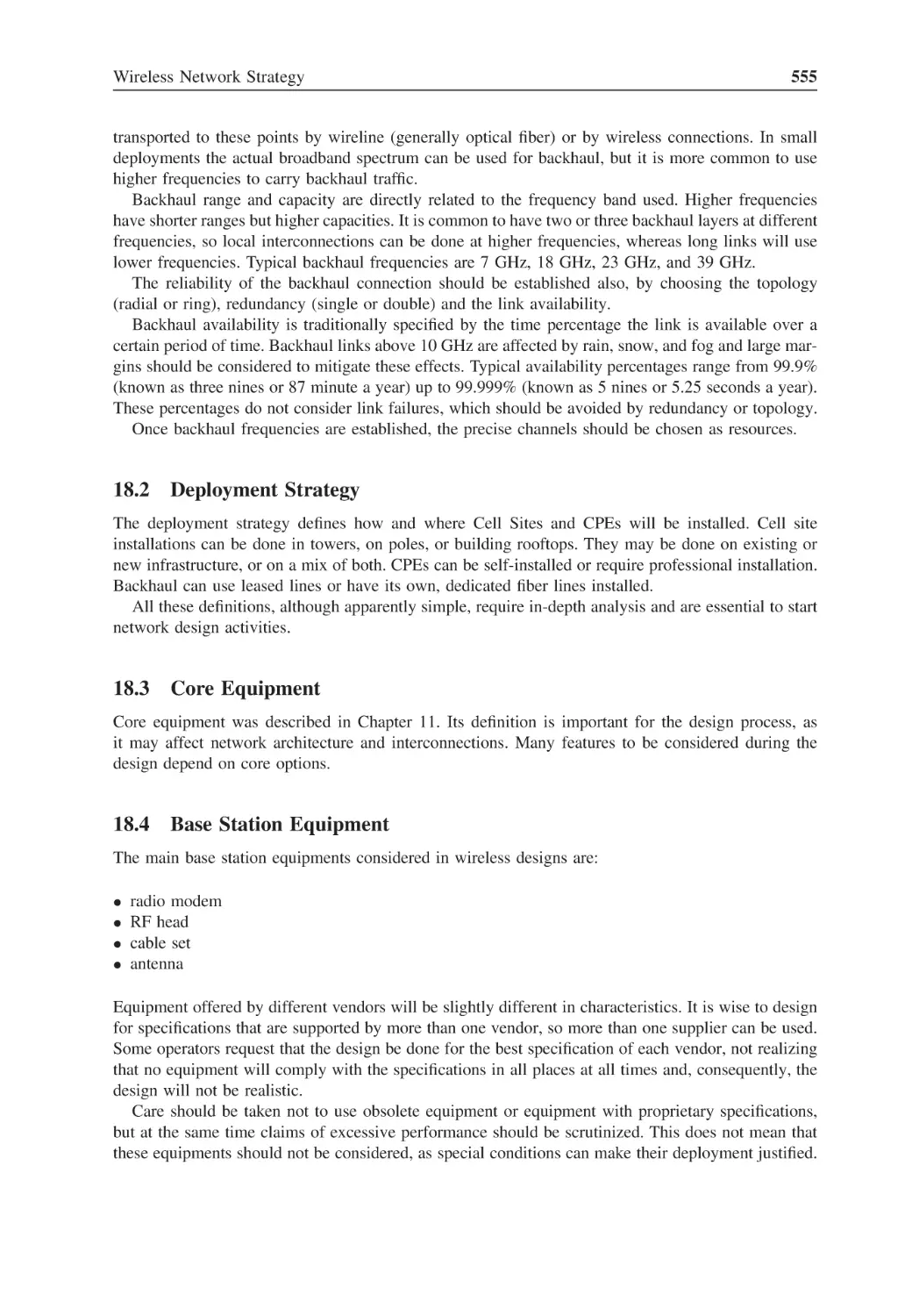 18.2 Deployment Strategy
18.3 Core Equipment
18.4 Base Station Equipment