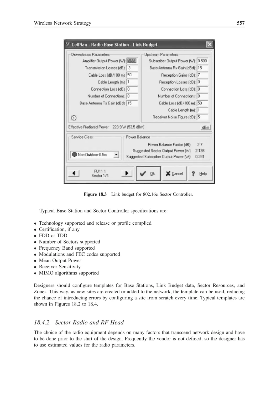 18.4.2 Sector Radio and RF Head