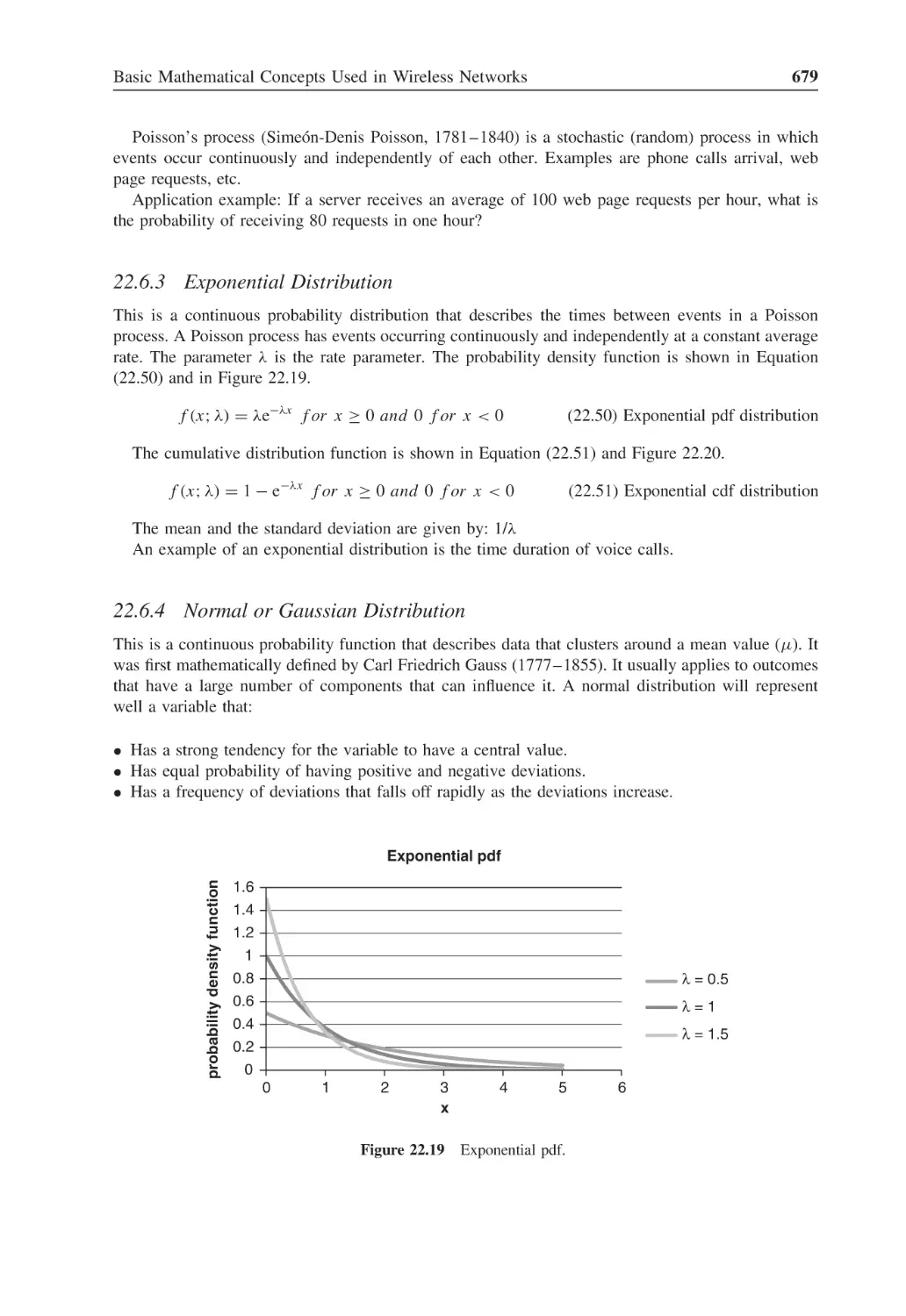 22.6.3 Exponential Distribution
22.6.4 Normal or Gaussian Distribution