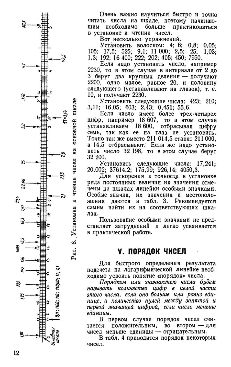 V. Порядок чисел