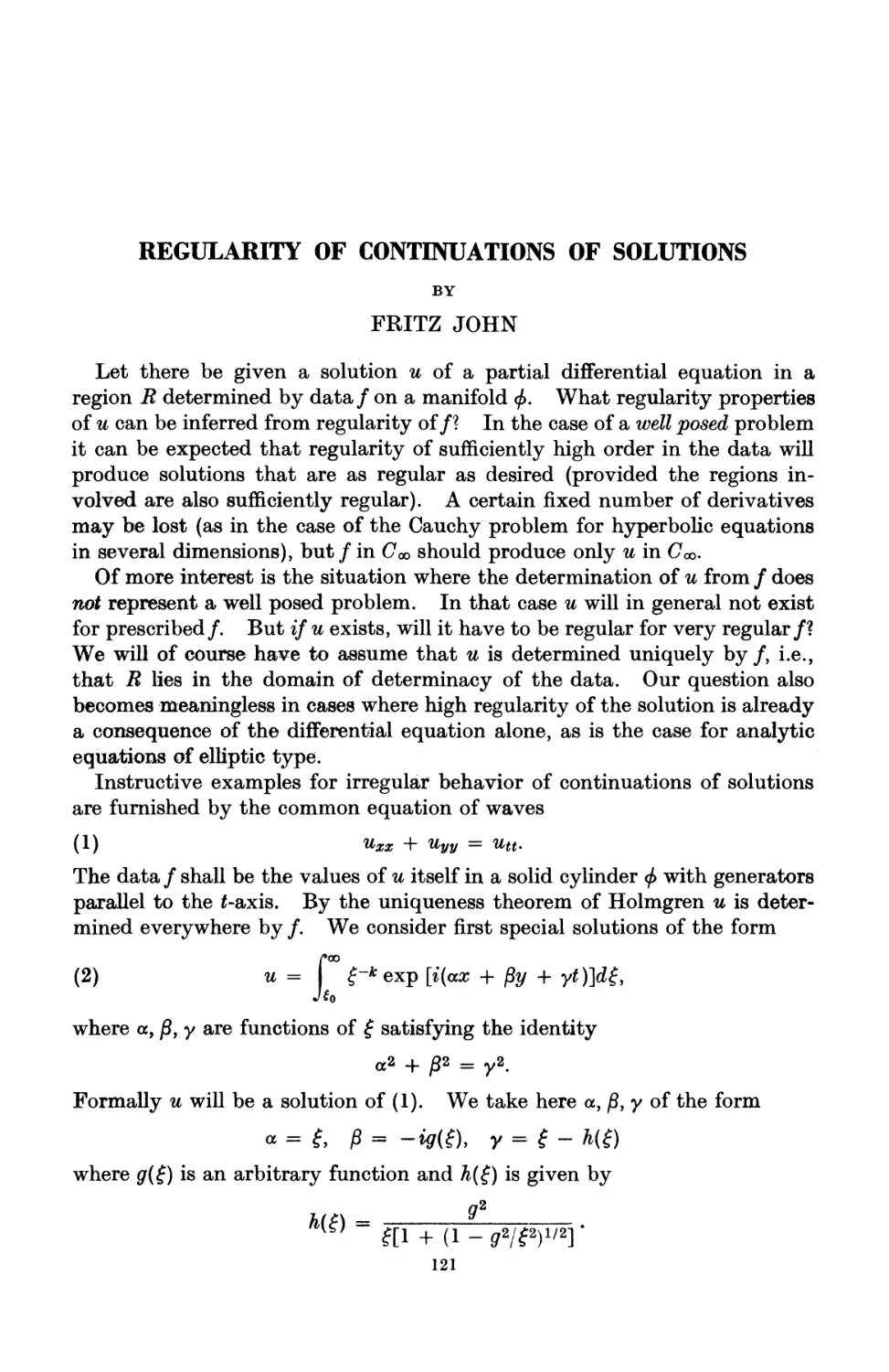 Regularity of Continuations of Solutions