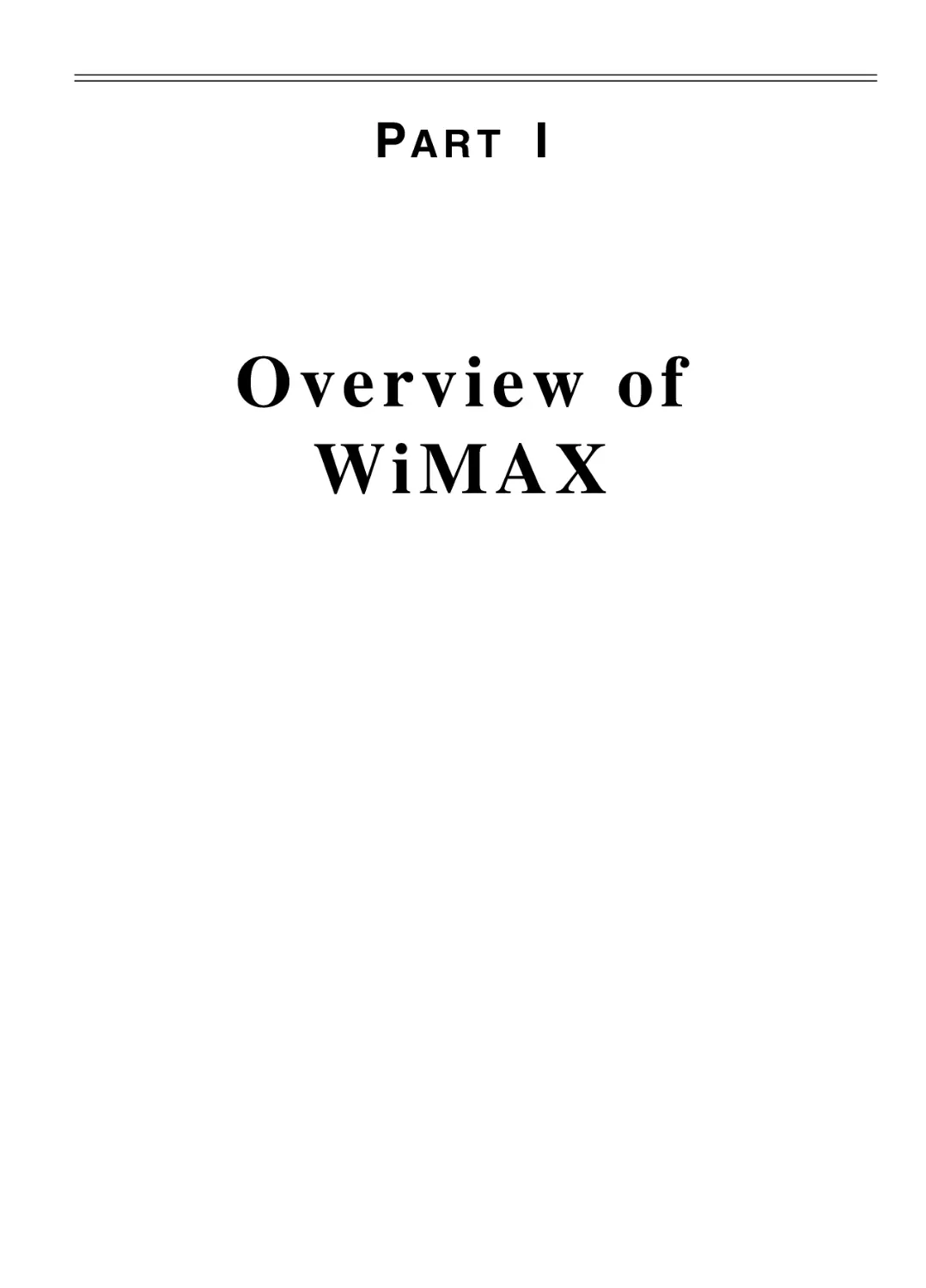 Overview of WiMAX