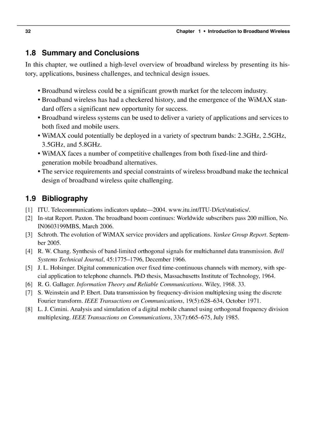 1.8 Summary and Conclusions
1.9 Bibliography