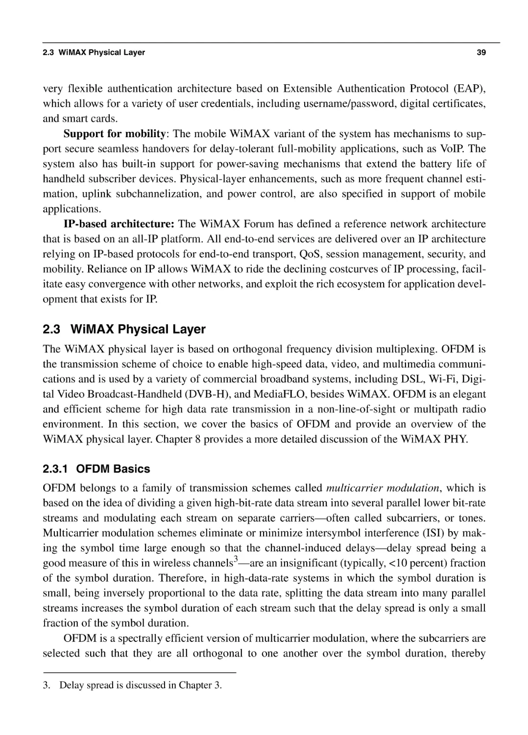 2.3 WiMAX Physical Layer