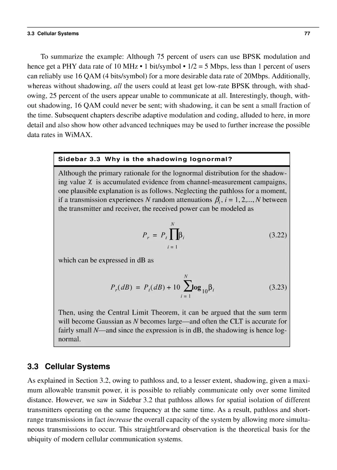 3.3 Cellular Systems