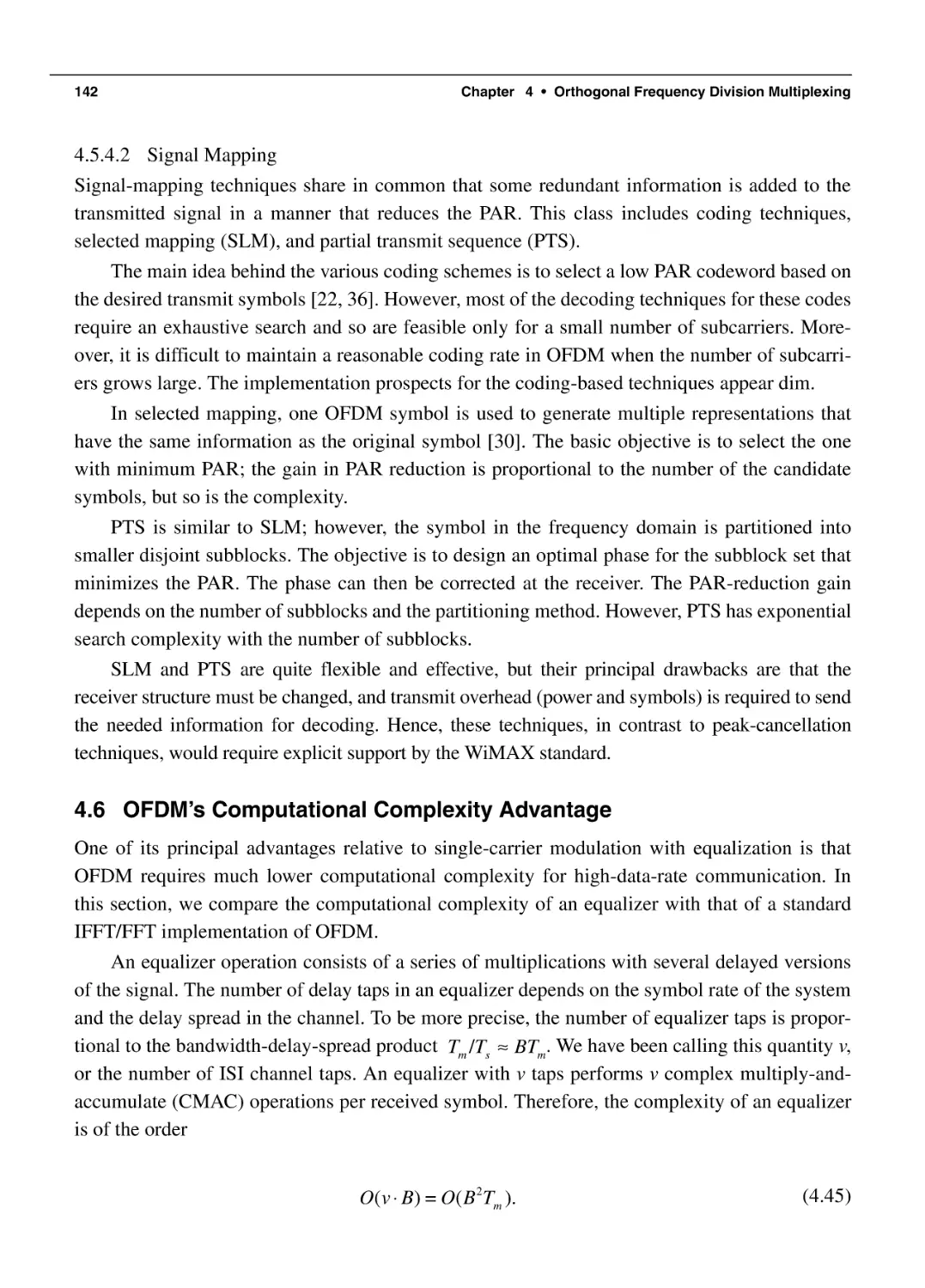 4.6 OFDM’s Computational Complexity Advantage