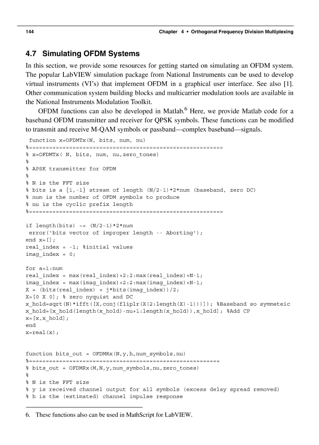 4.7 Simulating OFDM Systems