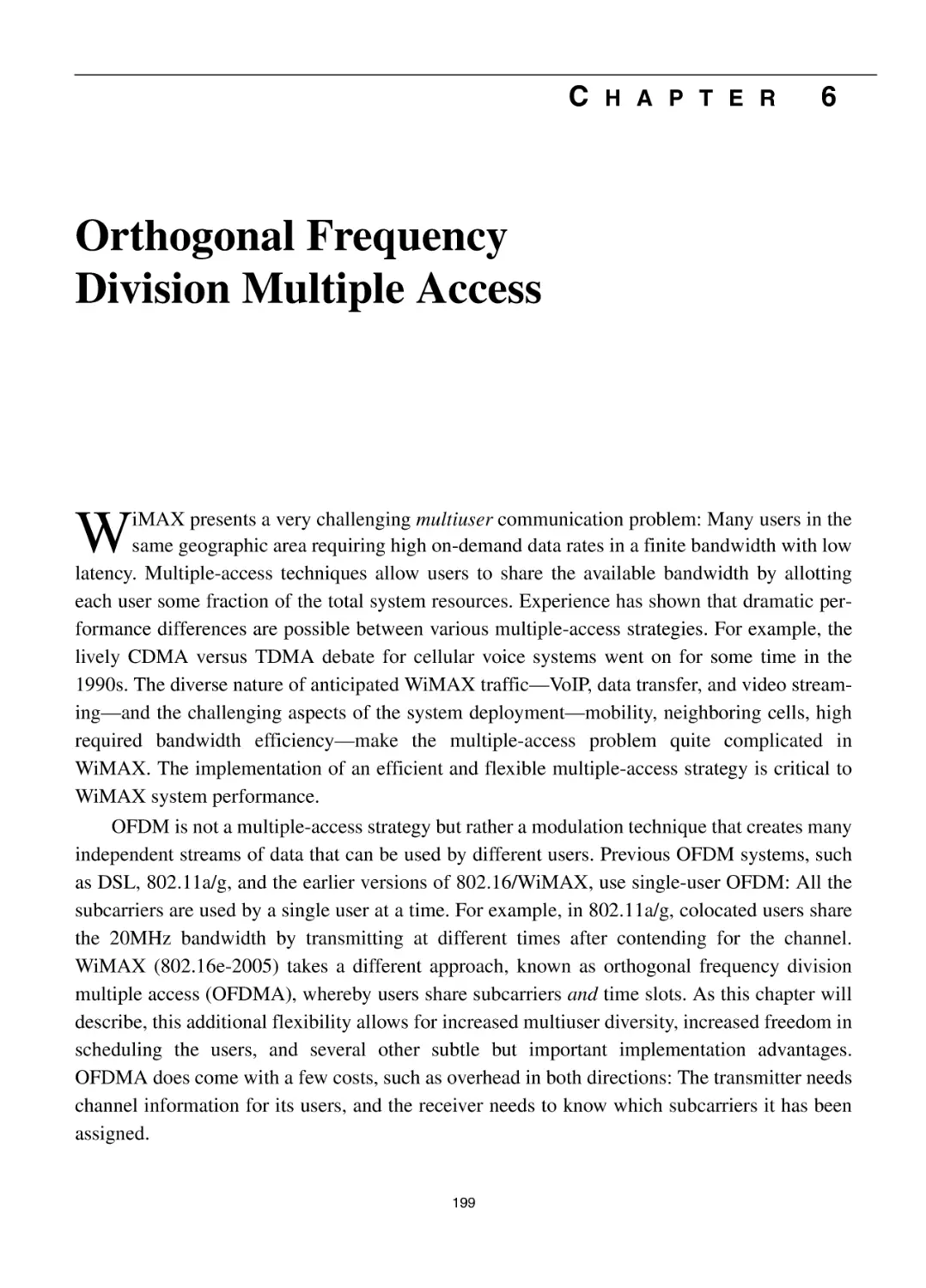 6 Orthogonal Frequency Division Multiple Access