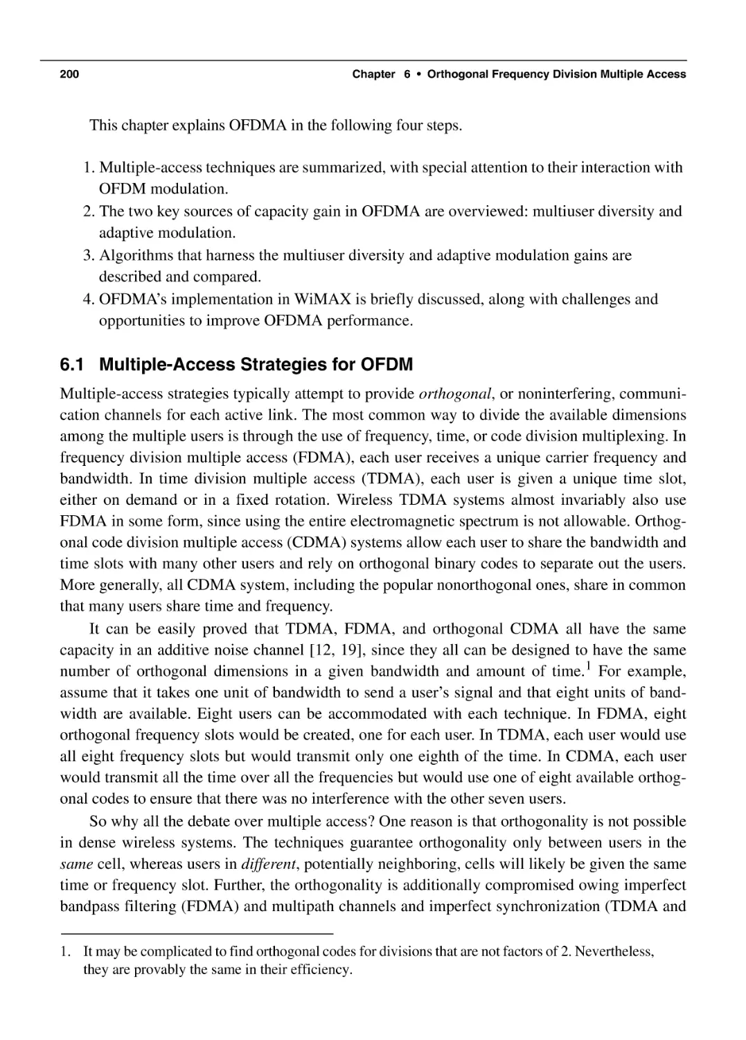 6.1 Multiple-Access Strategies for OFDM