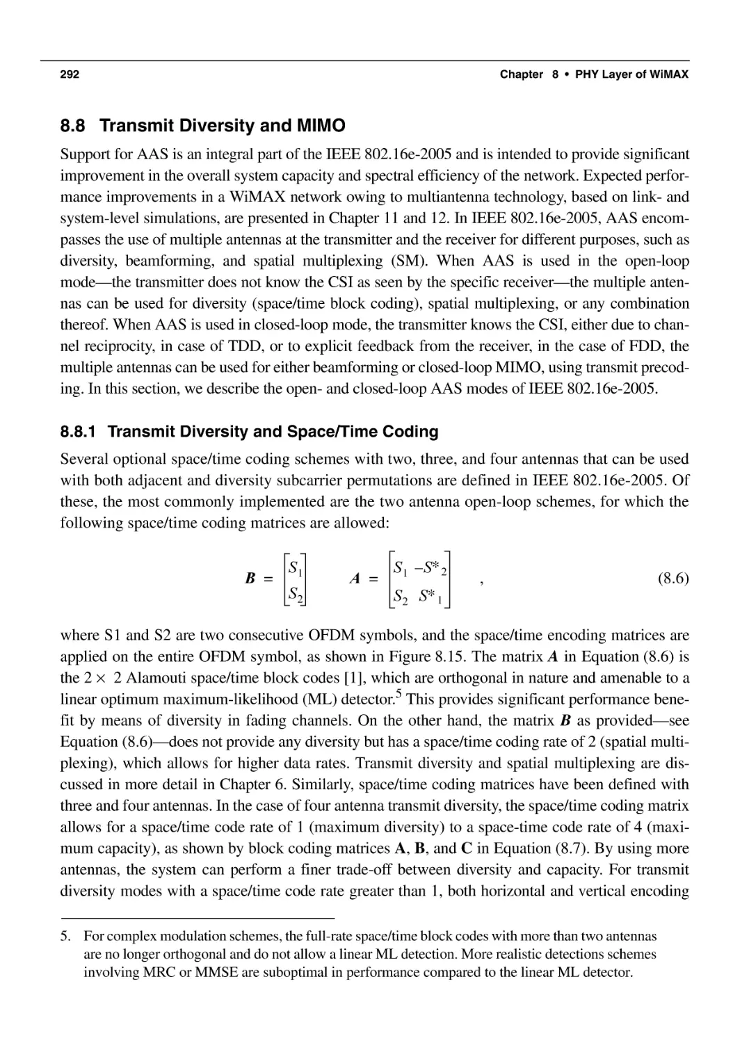 8.8 Transmit Diversity and MIMO