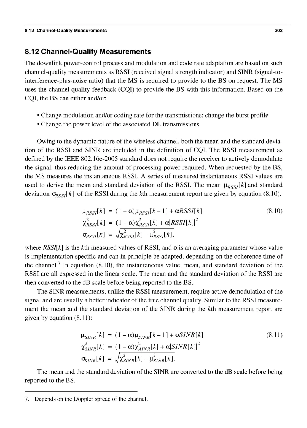 8.12 Channel-Quality Measurements