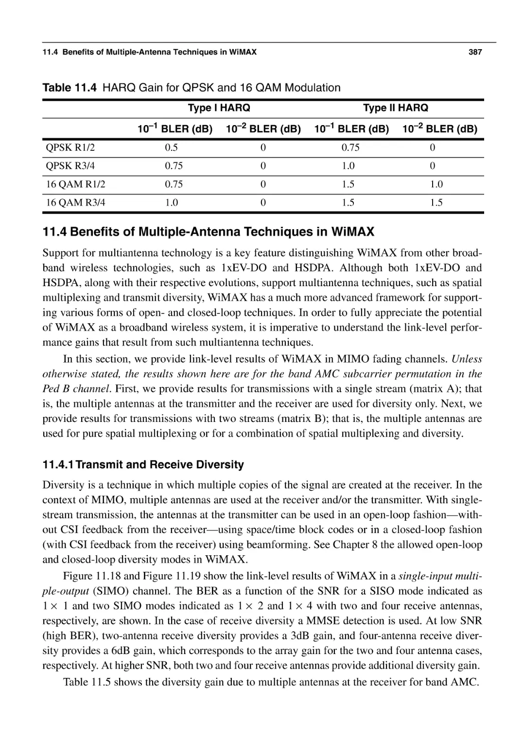 11.4 Benefits of Multiple-Antenna Techniques in WiMAX