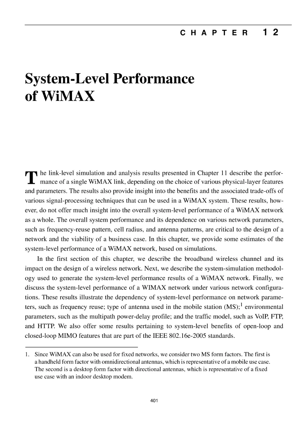 12 System-Level Performance of WiMAX