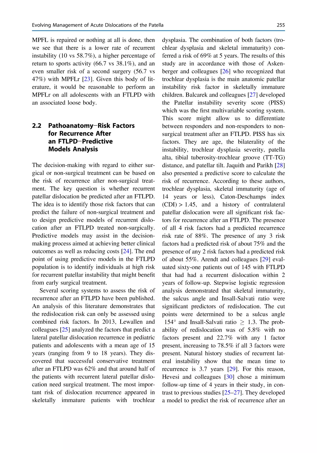 2.2 Pathoanatomy−Risk Factors for Recurrence After an FTLPD−Predictive Models Analysis