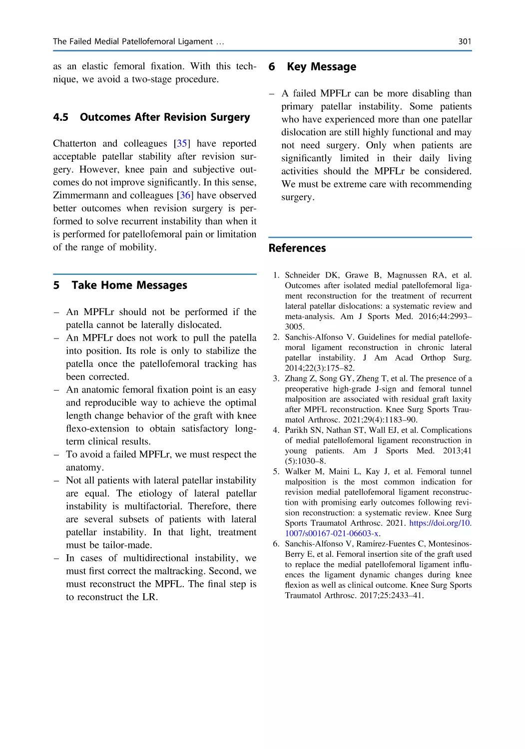 4.5 Outcomes After Revision Surgery
5 Take Home Messages
6 Key Message
References