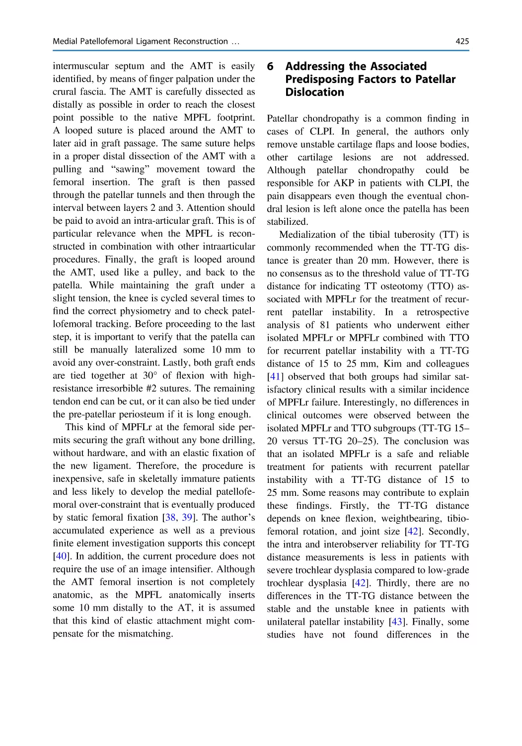 6 Addressing the Associated Predisposing Factors to Patellar Dislocation