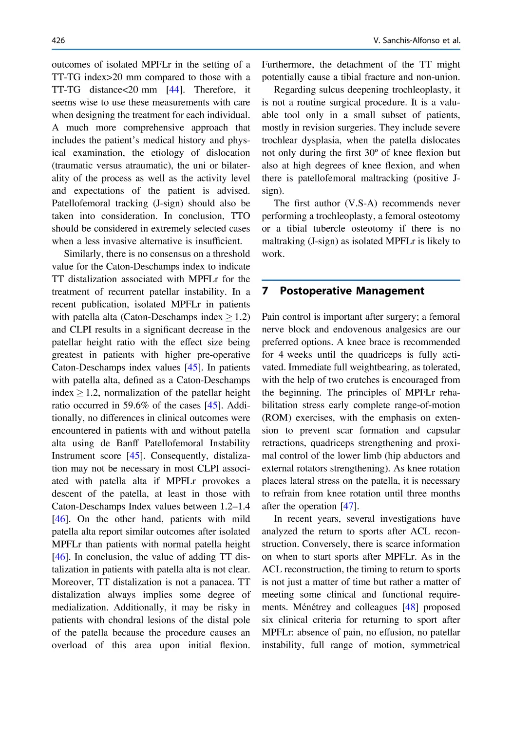 7 Postoperative Management