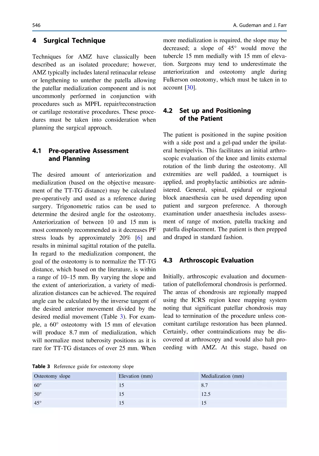 4 Surgical Technique
4.1 Pre-operative Assessment and Planning
4.2 Set up and Positioning of the Patient
4.3 Arthroscopic Evaluation