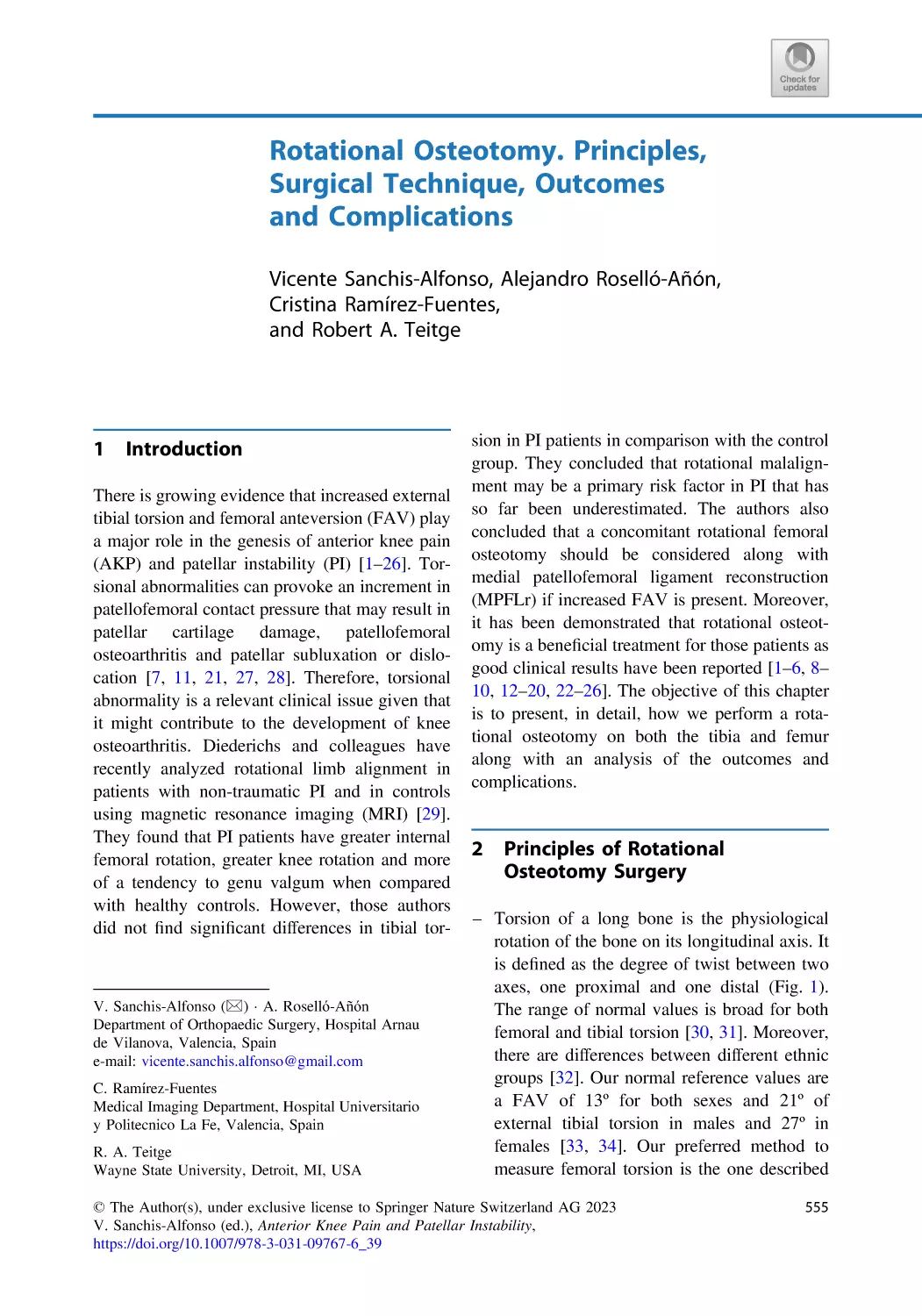 39 Rotational Osteotomy. Principles, Surgical Technique, Outcomes and Complications
1 Introduction
2 Principles of Rotational Osteotomy Surgery