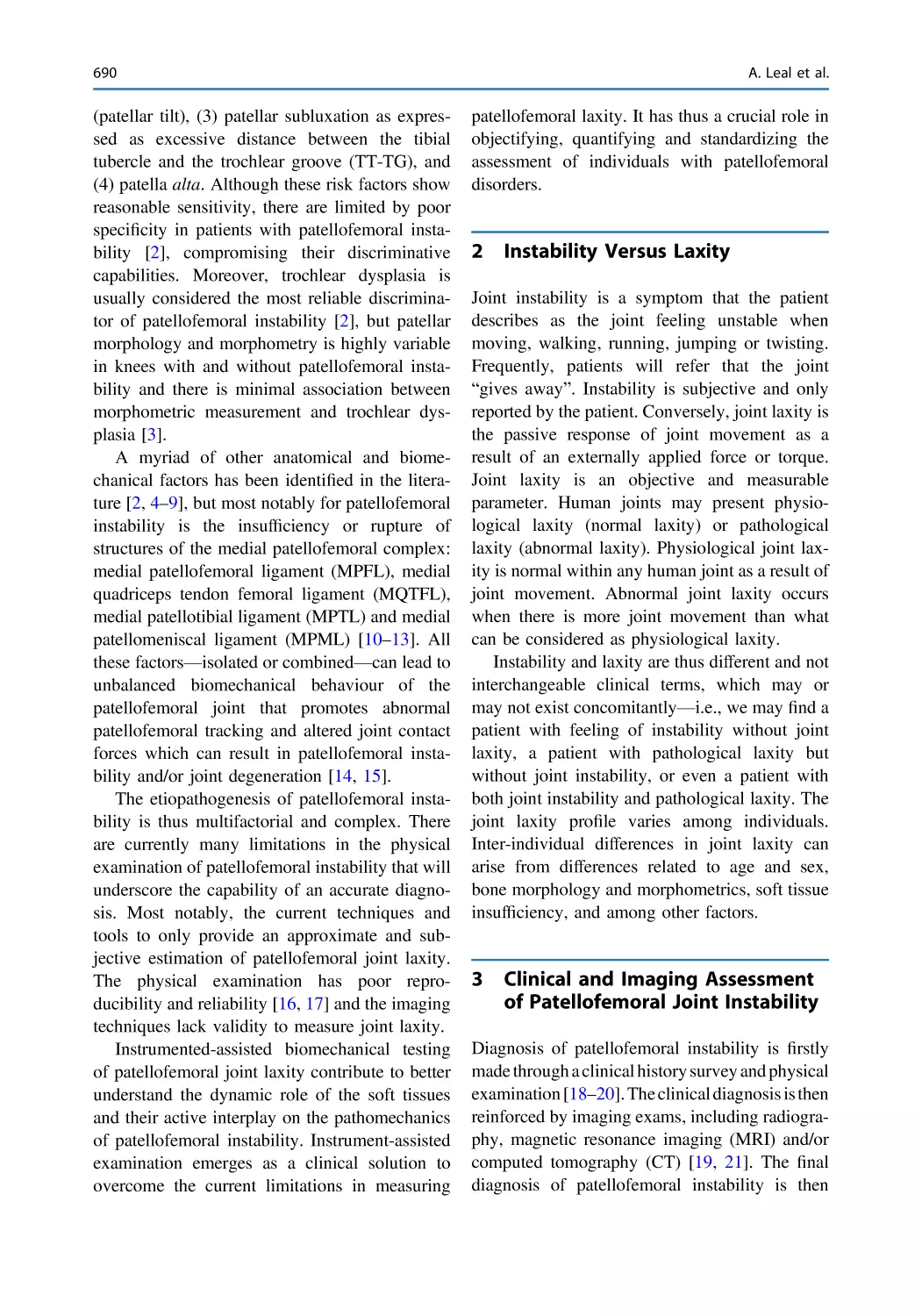 2 Instability Versus Laxity
3 Clinical and Imaging Assessment of Patellofemoral Joint Instability