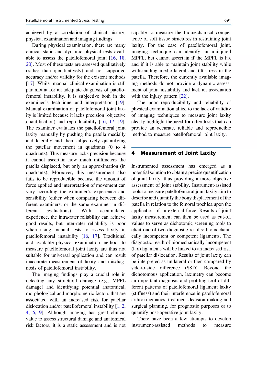 4 Measurement of Joint Laxity