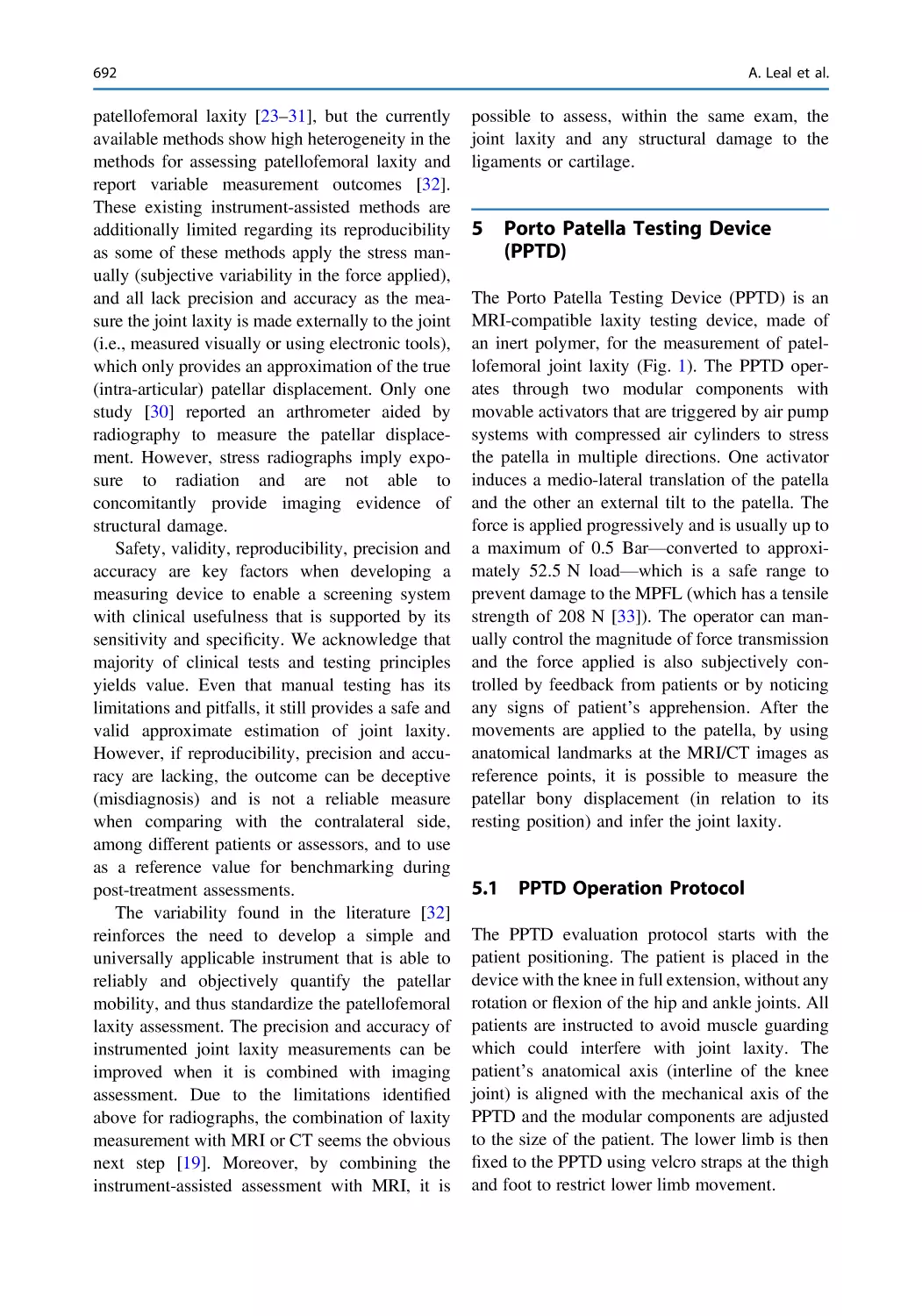 5 Porto Patella Testing Device (PPTD)
5.1 PPTD Operation Protocol