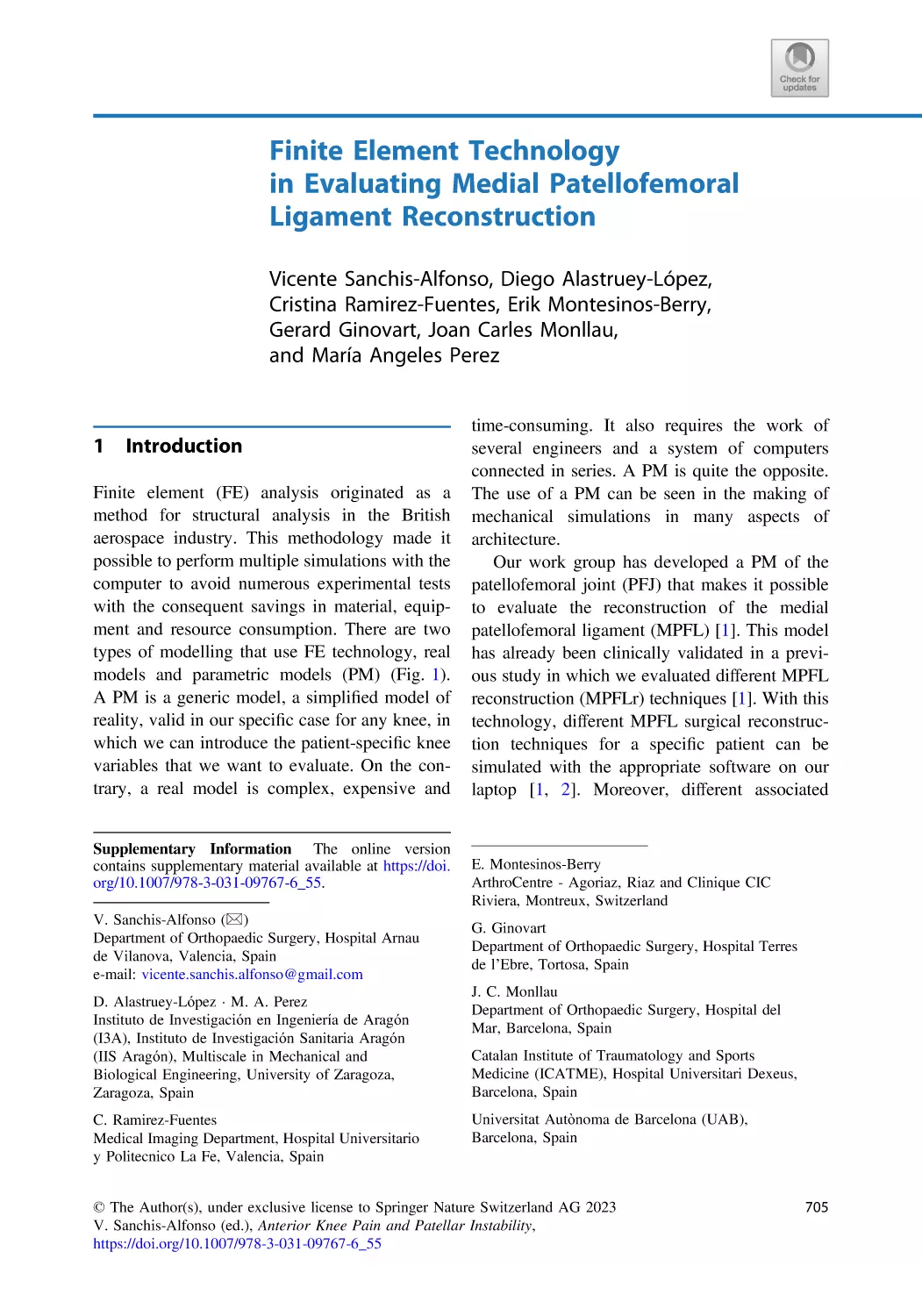 55 Finite Element Technology in Evaluating Medial Patellofemoral Ligament Reconstruction
1 Introduction