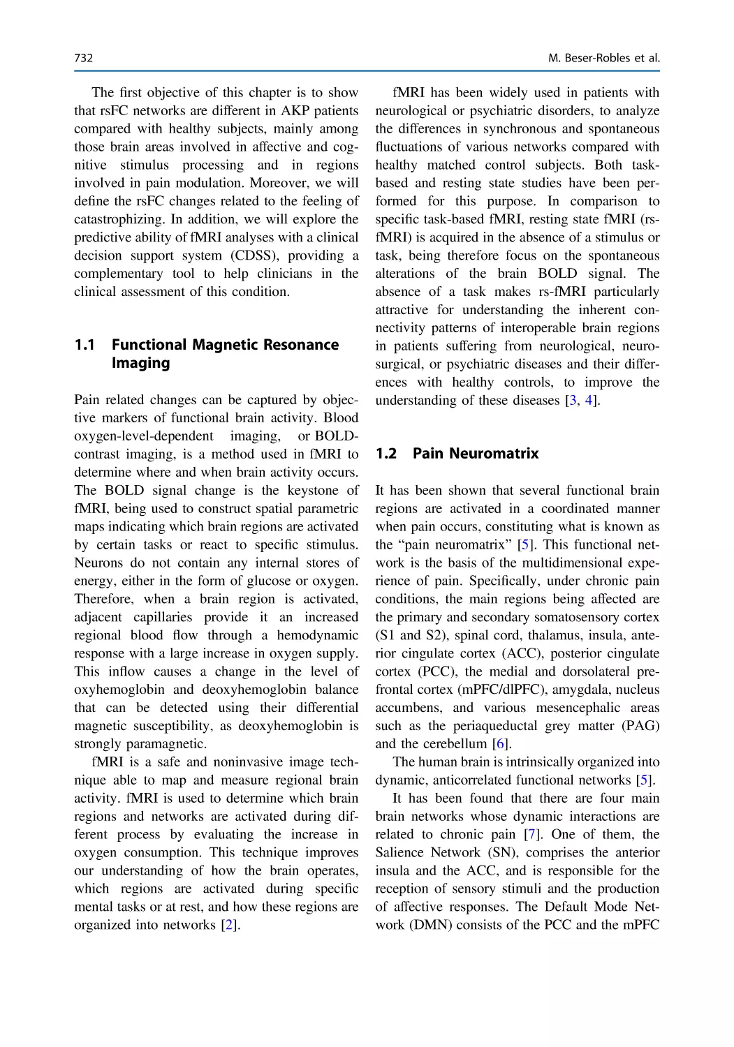 1.1 Functional Magnetic Resonance Imaging
1.2 Pain Neuromatrix