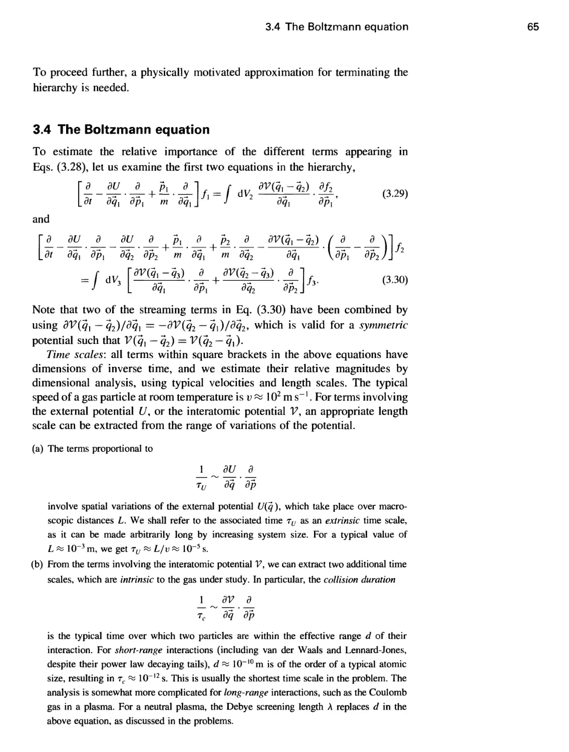 3.4 The Boltzmann equation