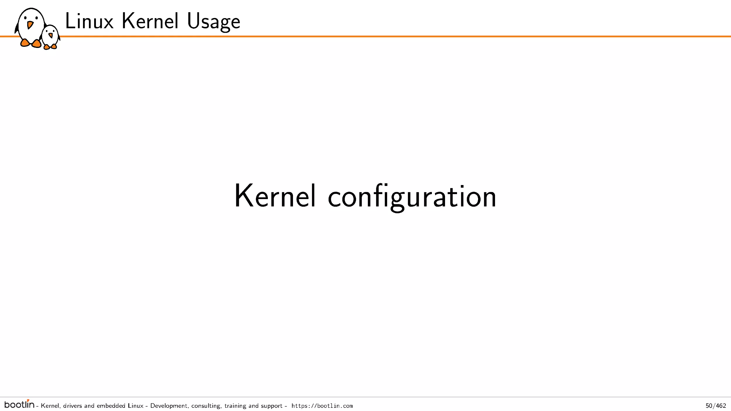 Kernel configuration