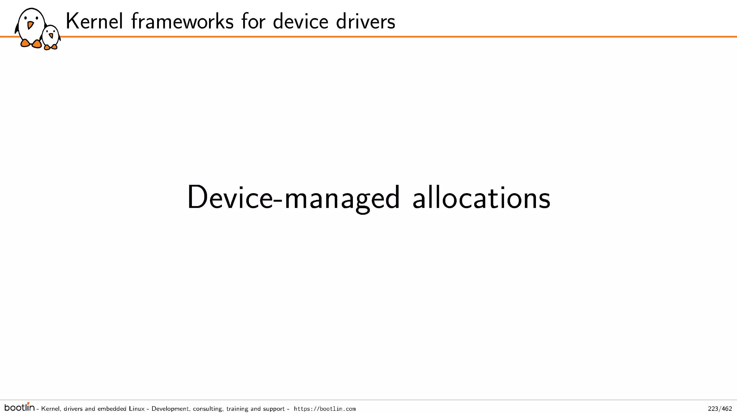 Device-managed allocations