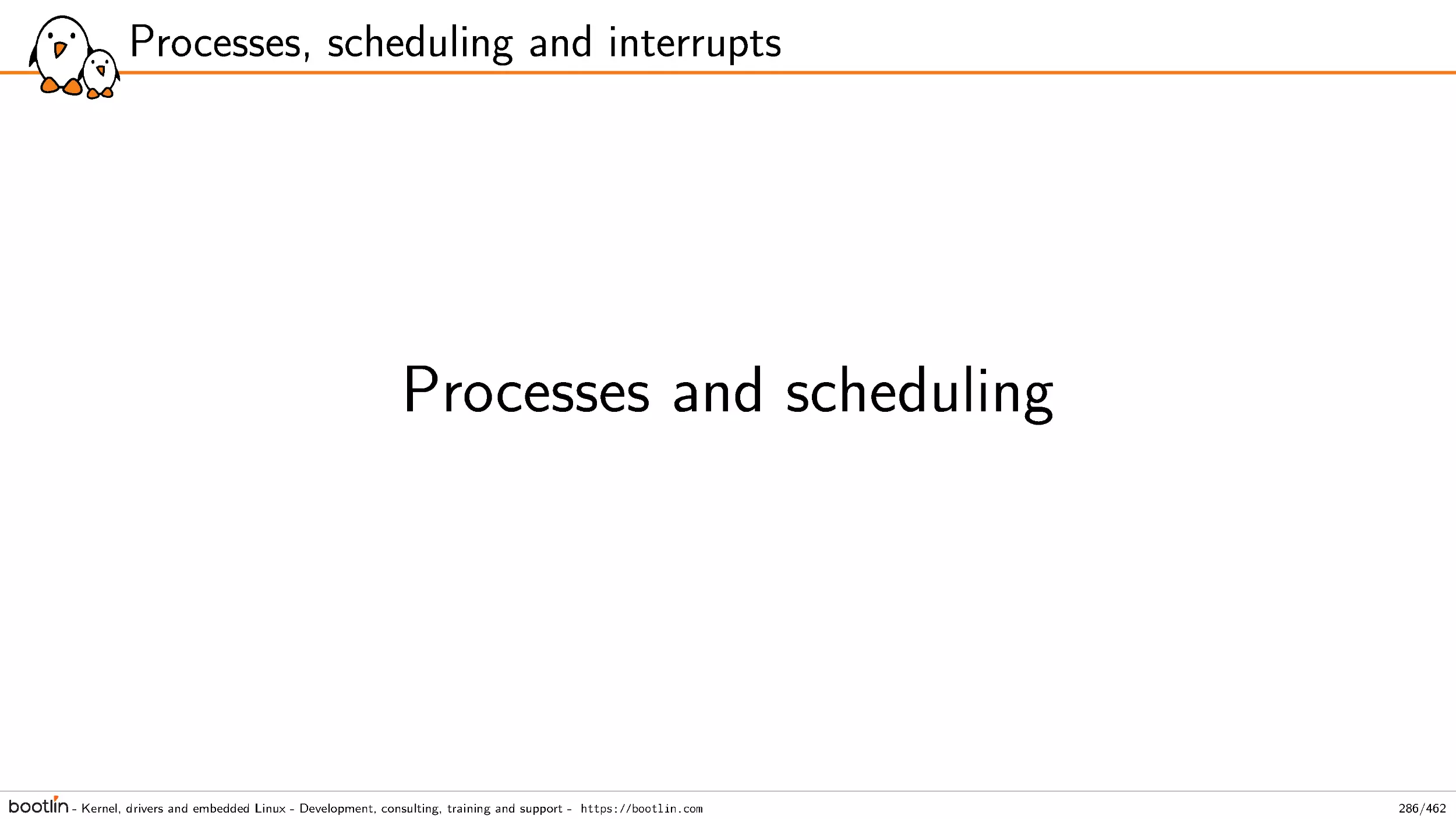 Processes and scheduling