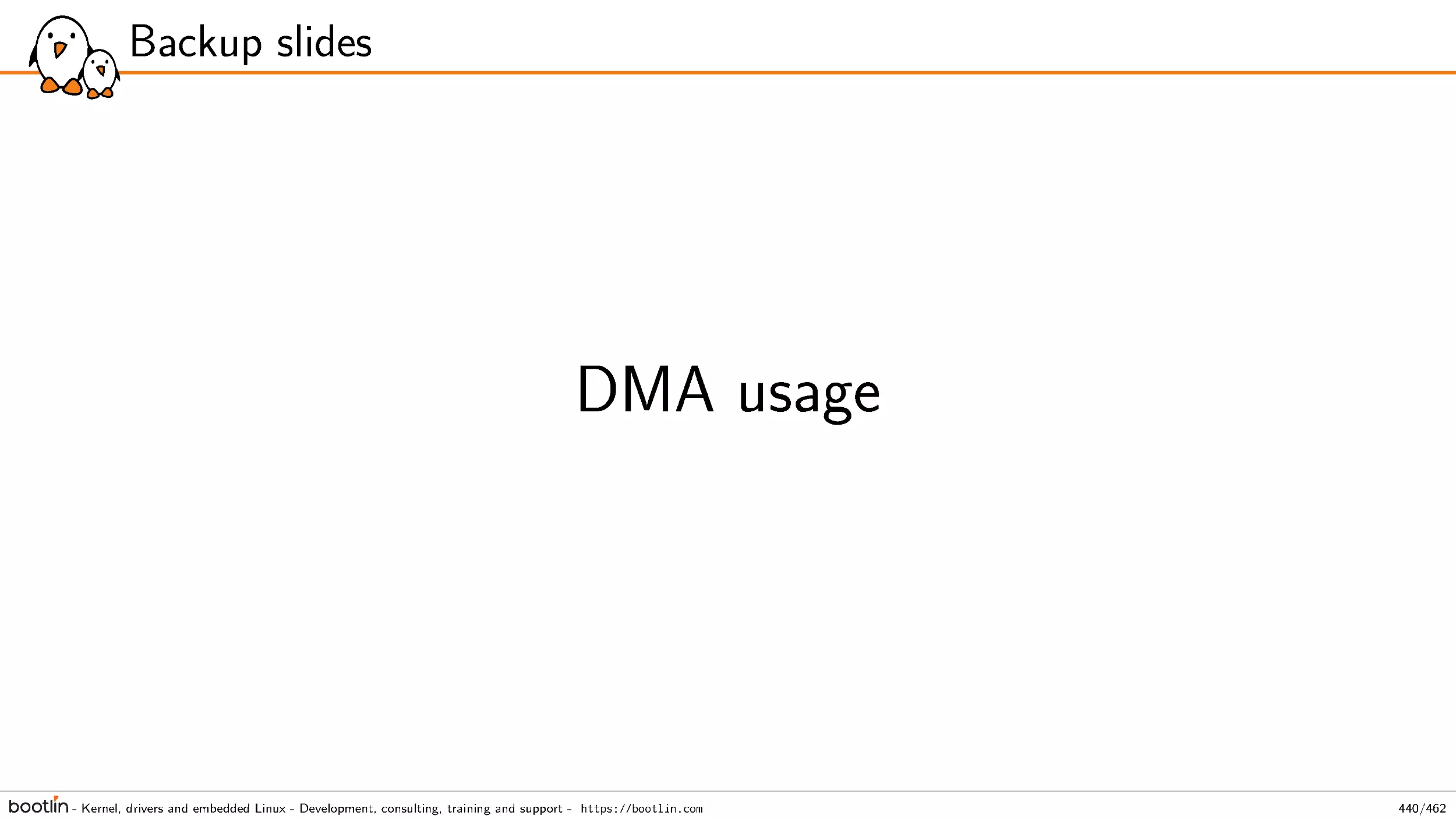 DMA usage