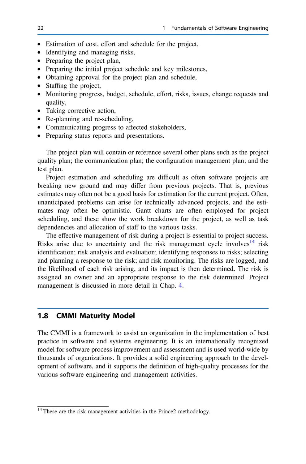 1.8 CMMI Maturity Model