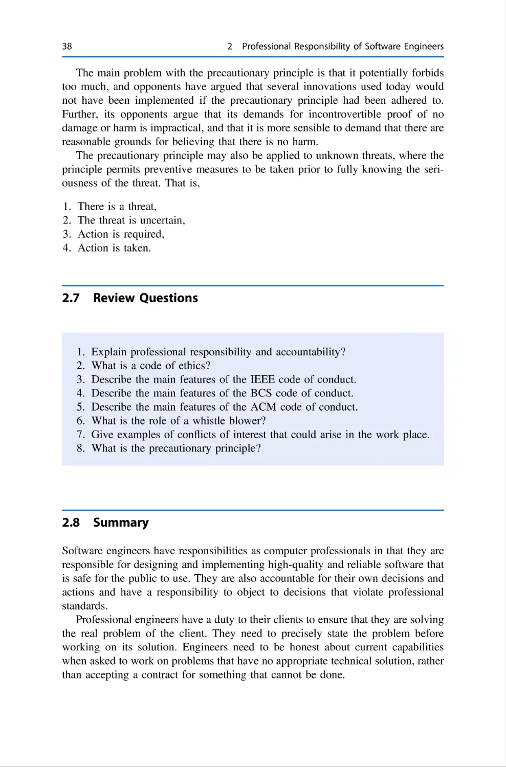 2.7 Review Questions
2.8 Summary